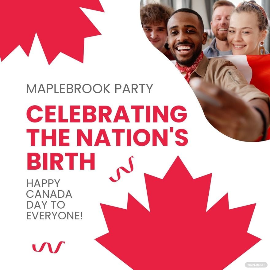 Free Canada Day Party Linkedin Post Template