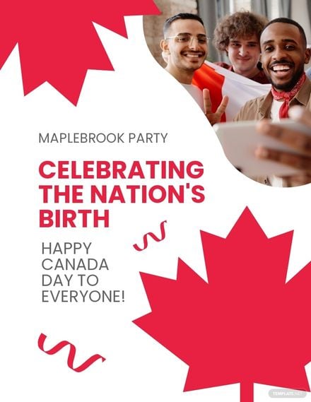 Free Canada Day Party Flyer Template