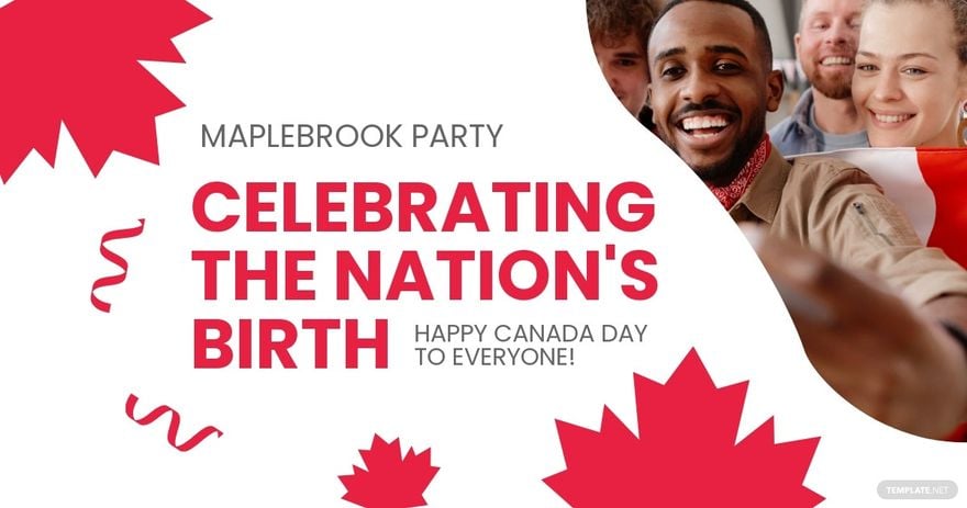 Free Canada Day Party Facebook Post Template