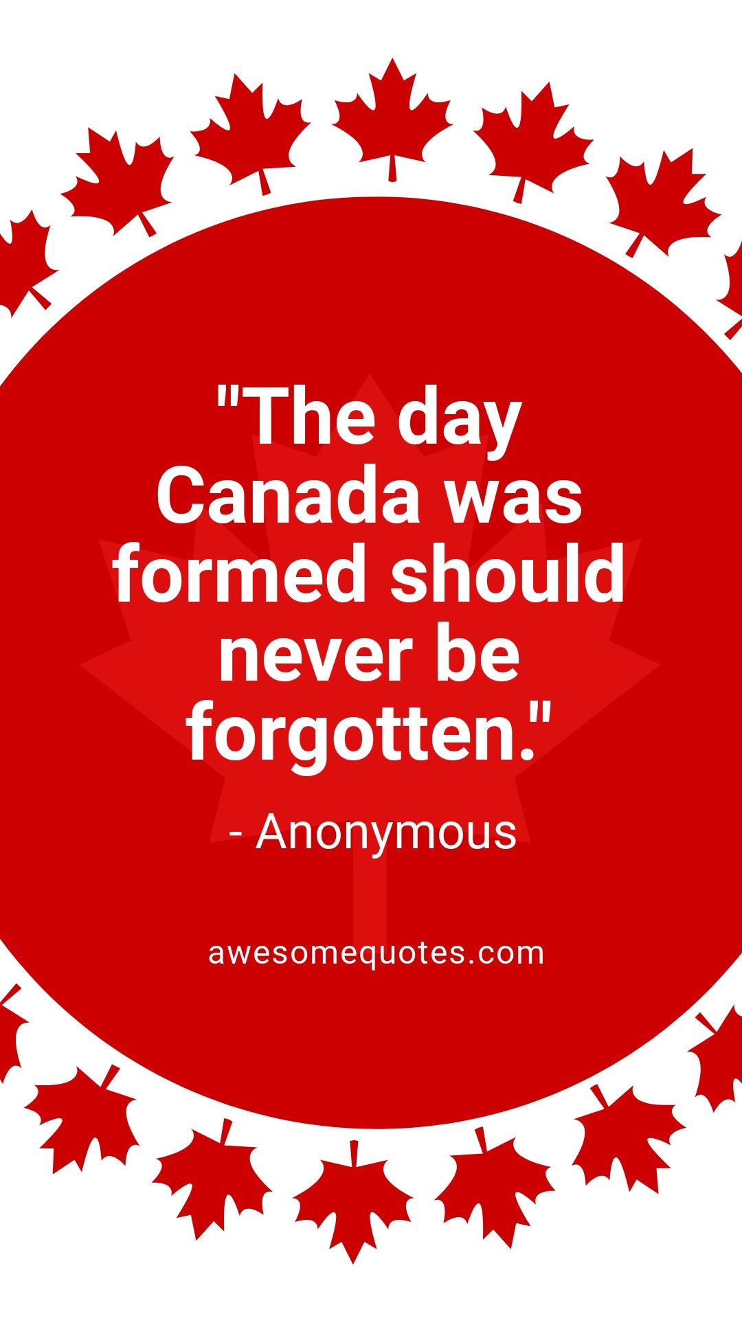 Free Canada Day Quote Instagram Story Template