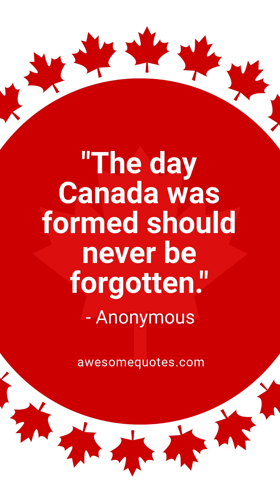 Free Canada Day Quote Whatsapp Post Template
