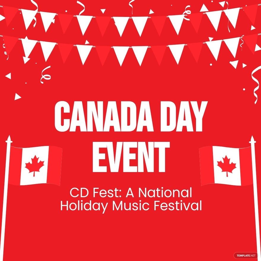 Free Canada Day Event Instagram Post Template