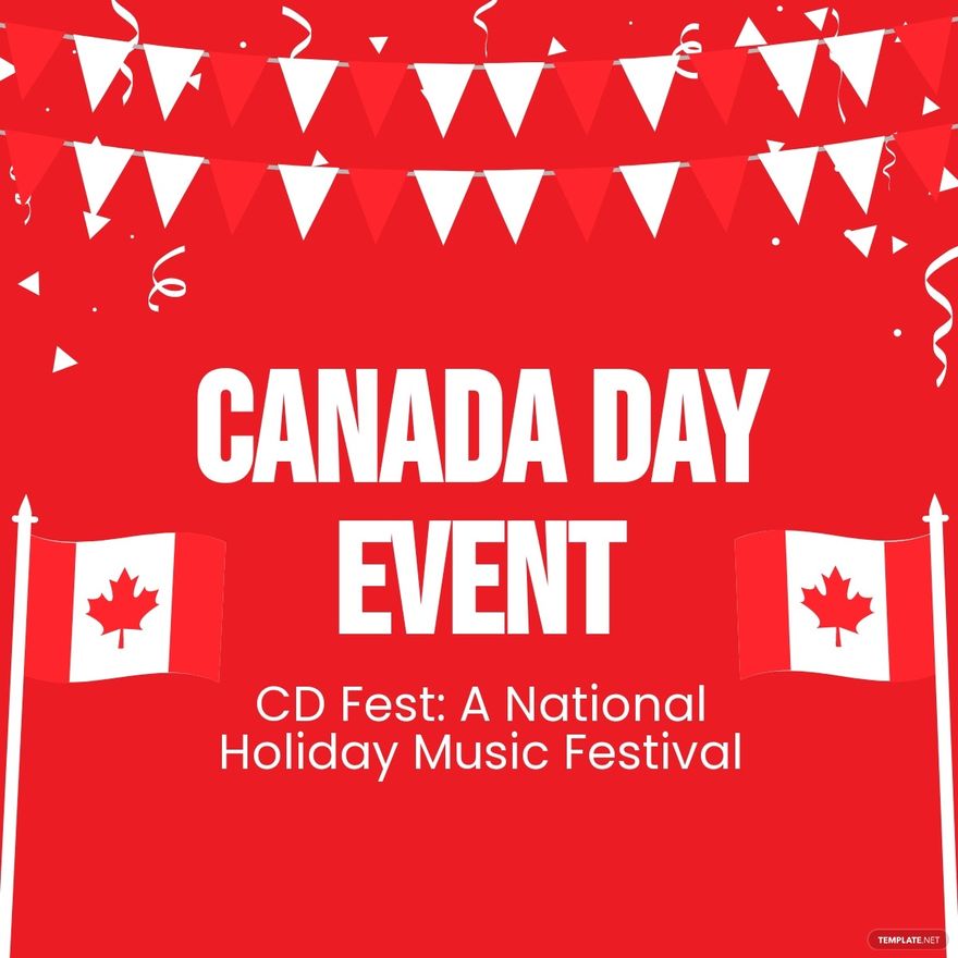Free Canada Day Event Linkedin Post Template in Illustrator, PSD