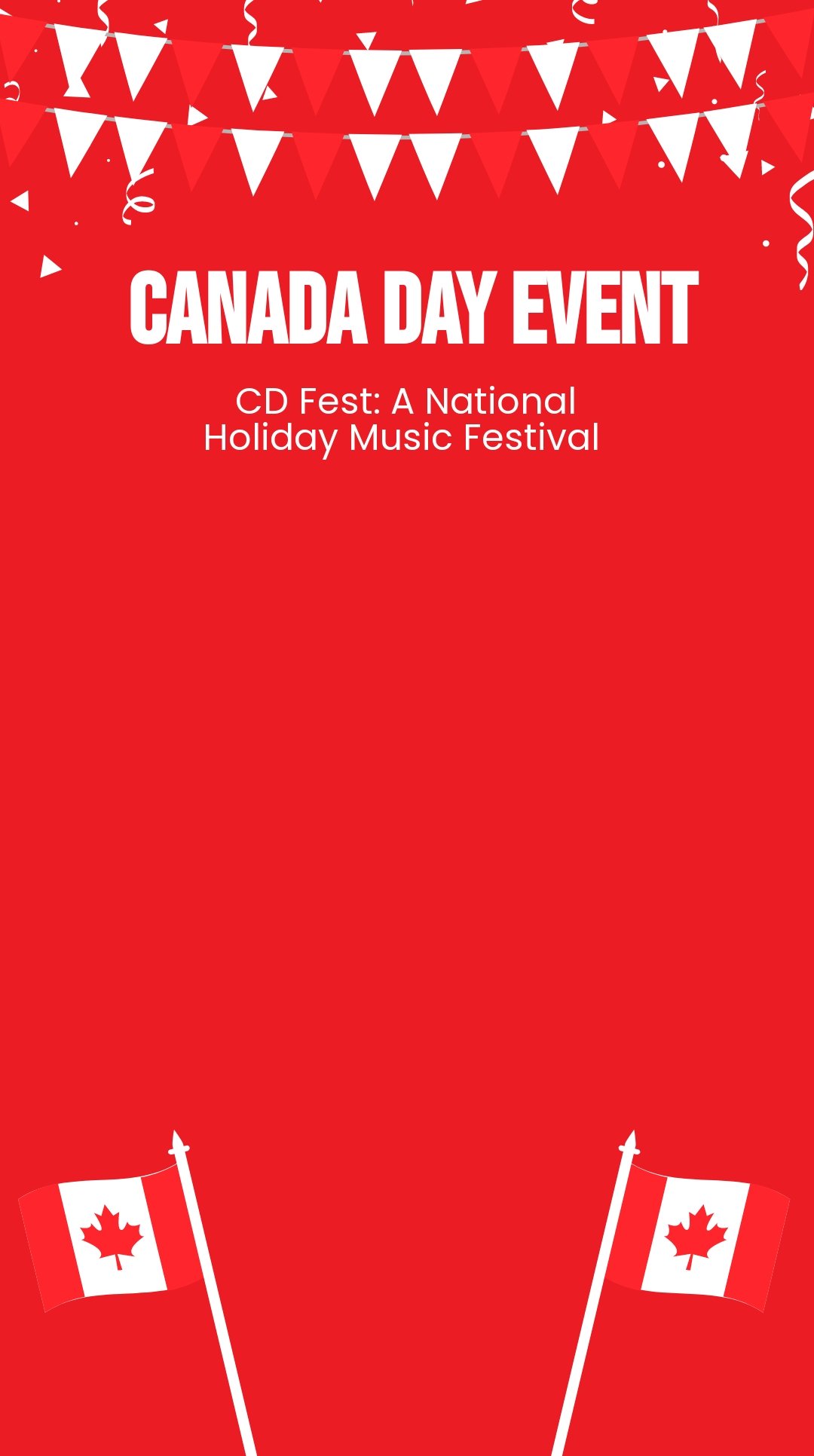 Free Canada Day Event Snapchat Geofilter Template in Illustrator, PSD