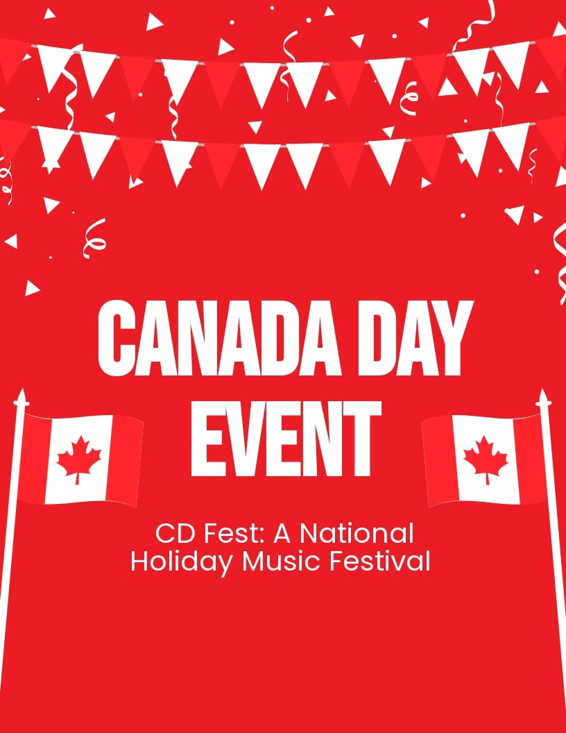 Free Canada Day Event Flyer Template