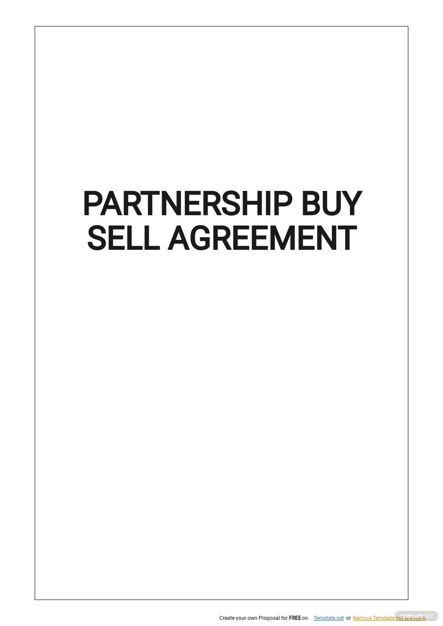 Insurance Agency Buy-Sell Agreement Template - Google Docs, Word, Apple ...