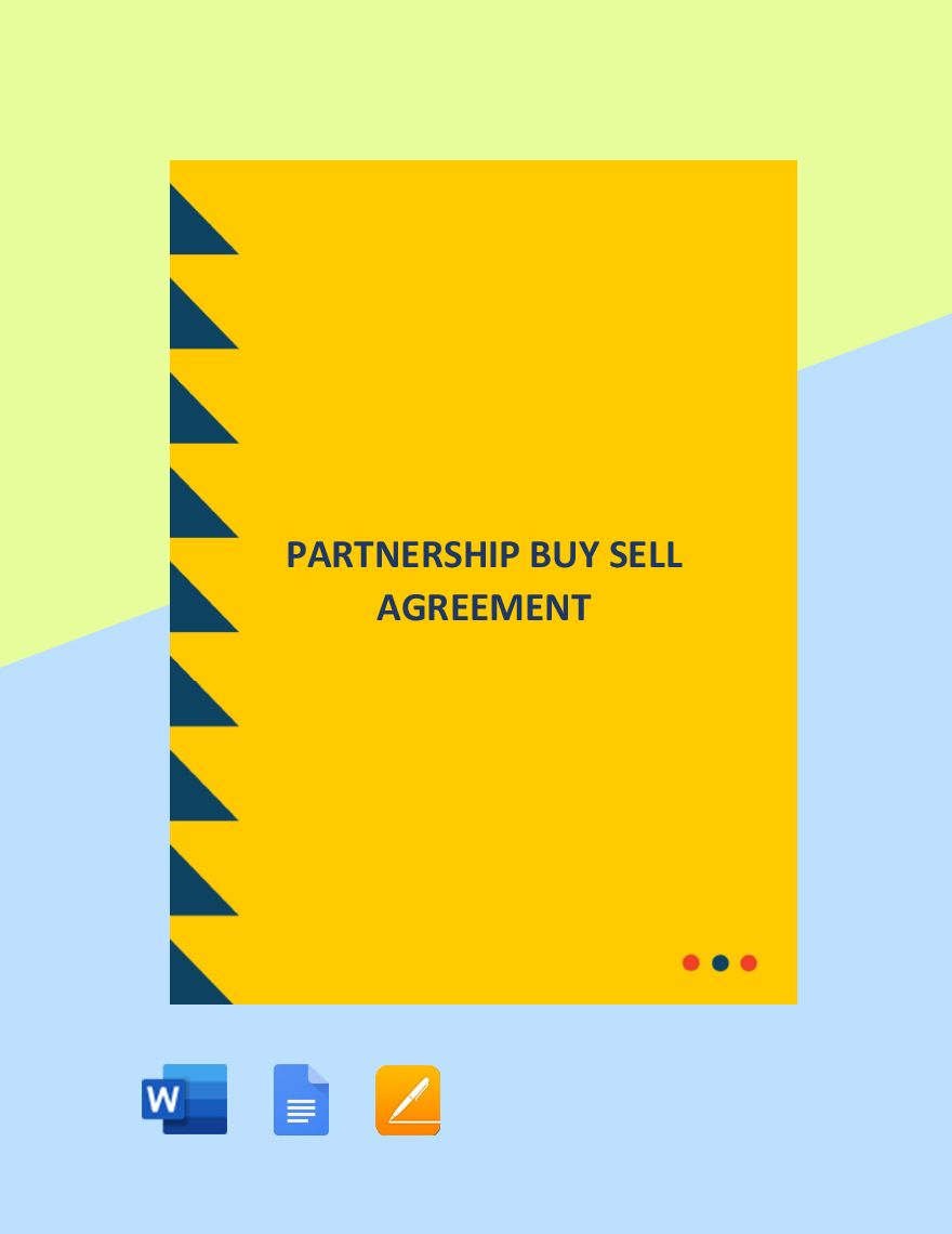 Partnership Buy Sell Agreement Template