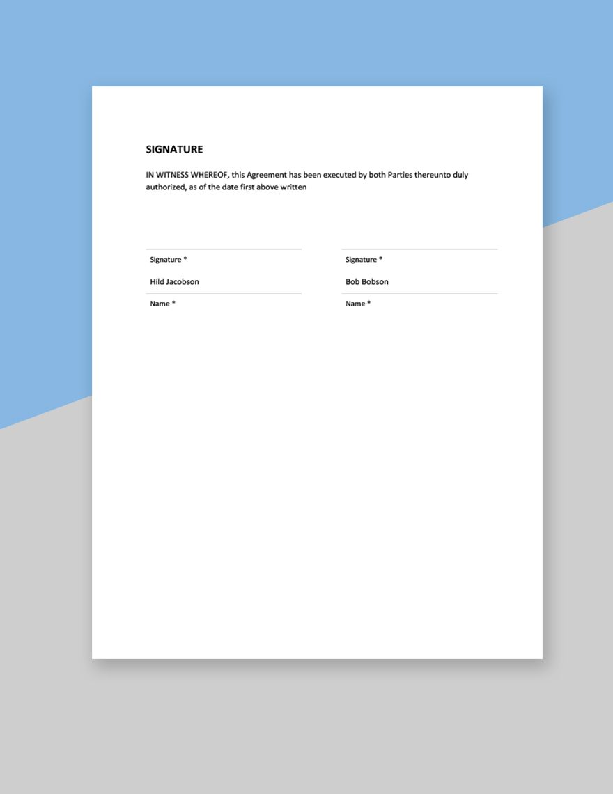 Simple Purchase Agreement Template