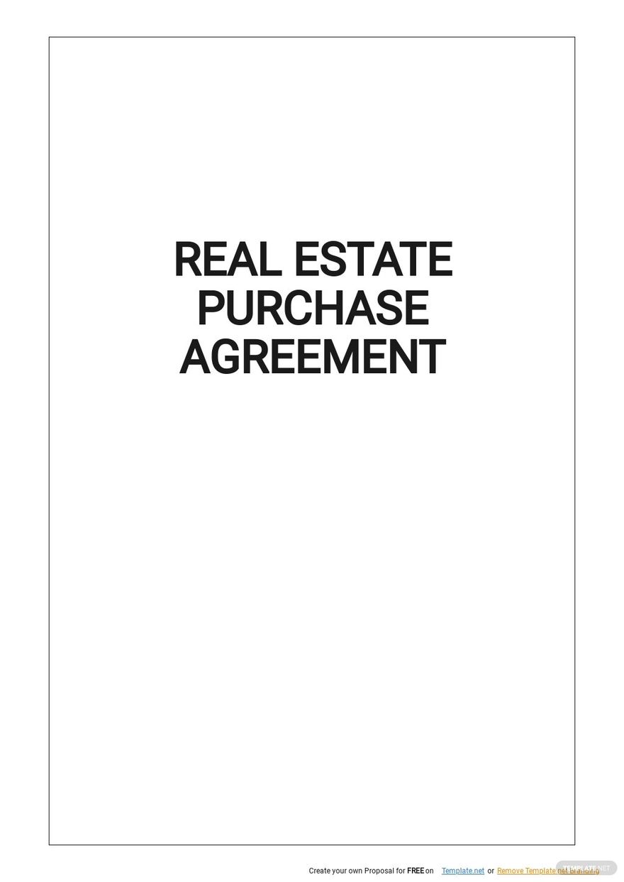 Commercial Real Estate Purchase Agreement Template Free PDF Google