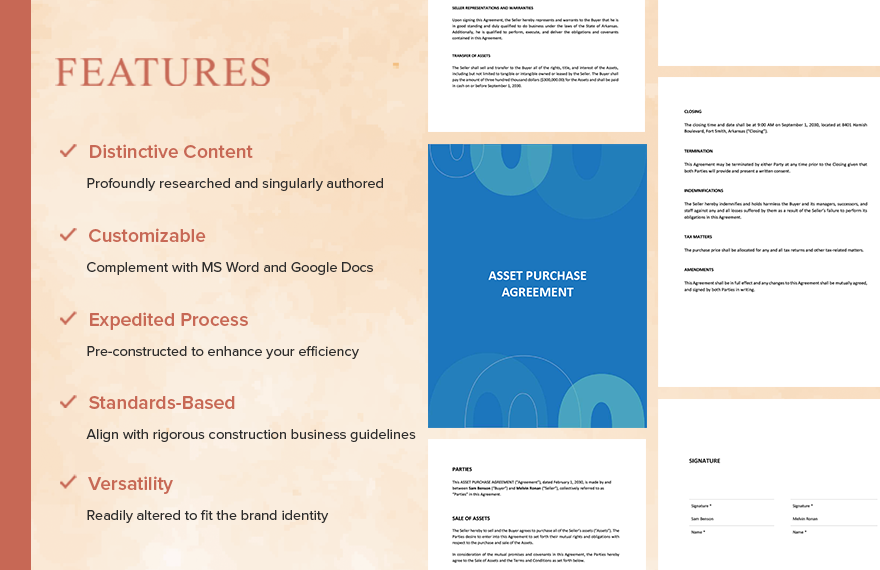 Simple Asset Purchase Agreement Template