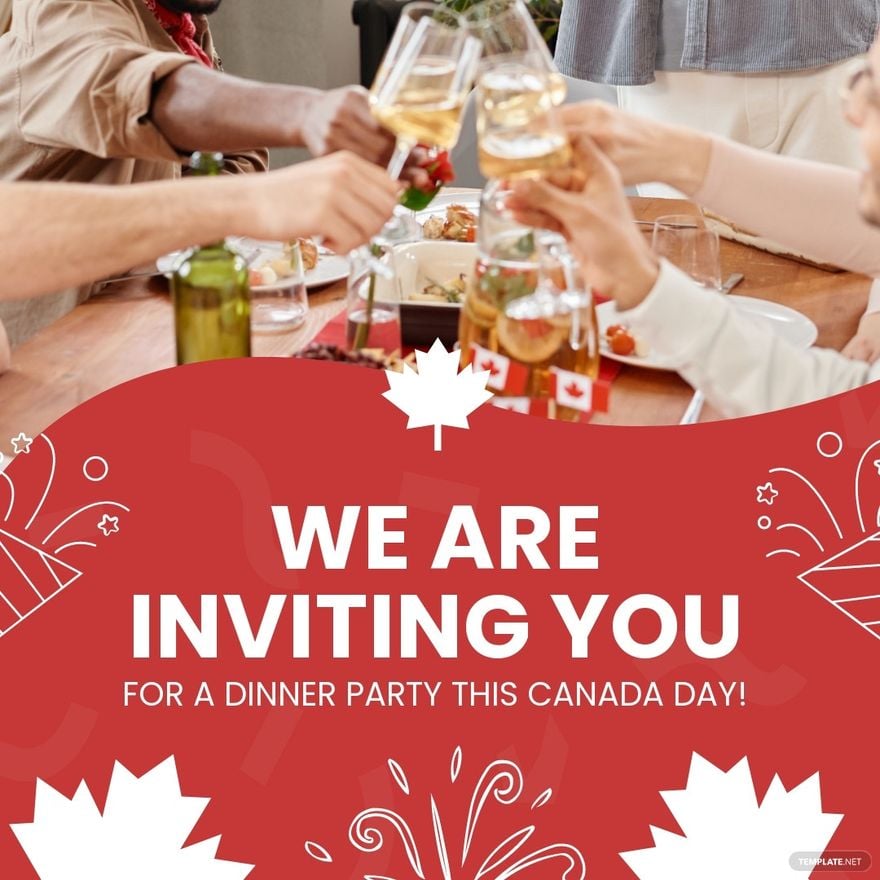 Free Canada Day Invitation Instagram Post Template