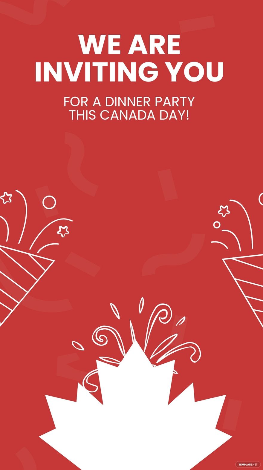Canada Day Invitation Snapchat Geofilter Template