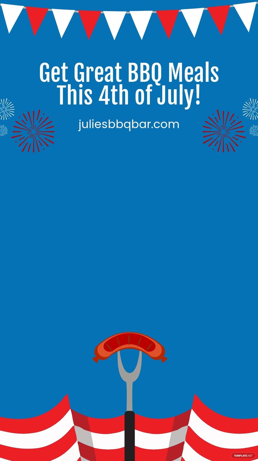 4th Of July Bbq Snapchat Geofilter Template.jpe