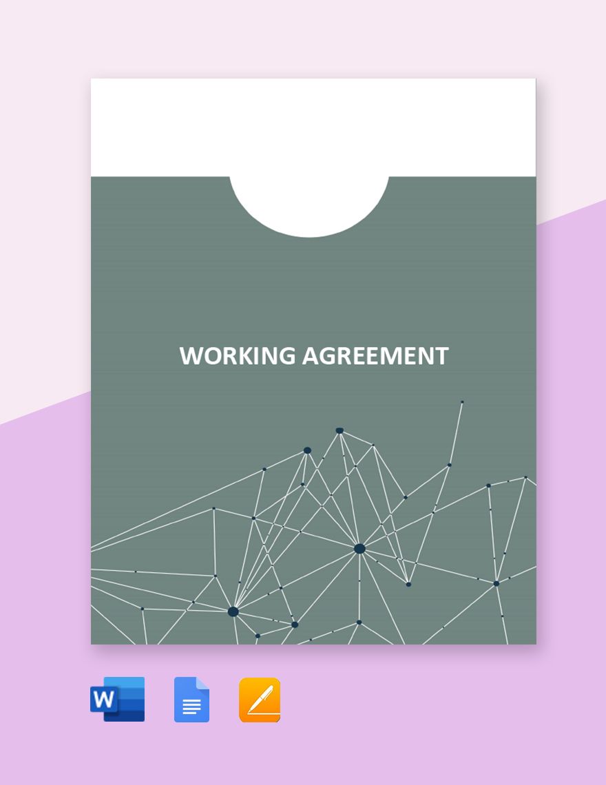 Working Agreement Template in Word, Google Docs, Apple Pages