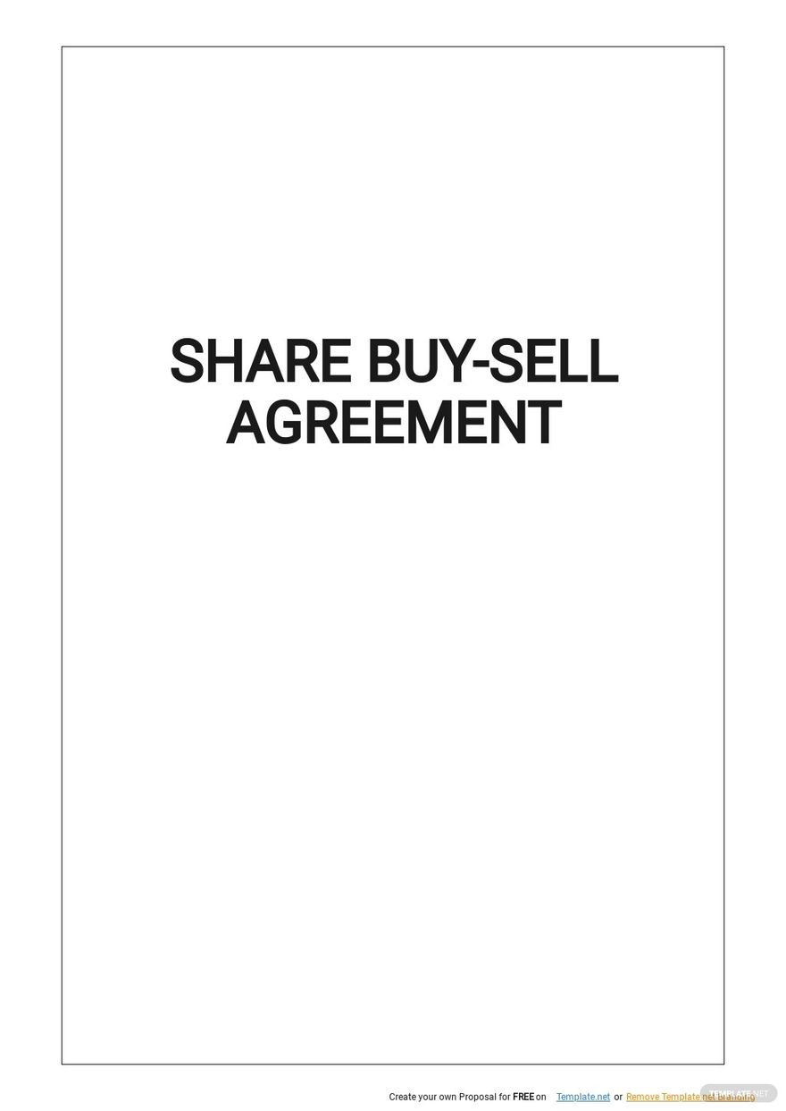 Free Simple Buy Sell Agreement Template - Google Docs, Word, Apple ...