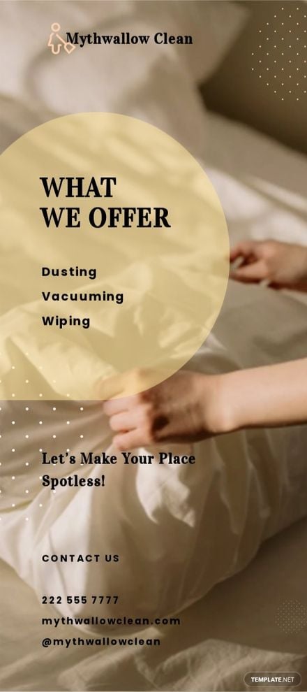 Housekeeping Services Rack Card Template