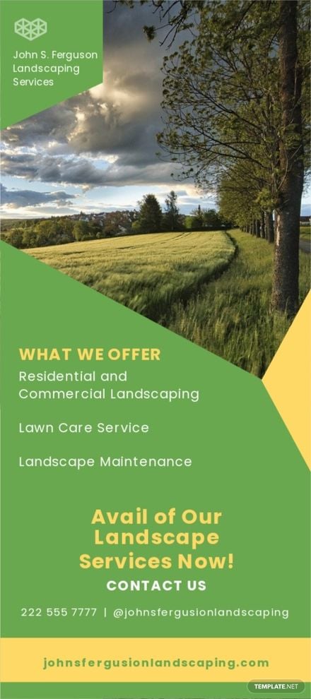 Landscaping Rack Card Template in Word