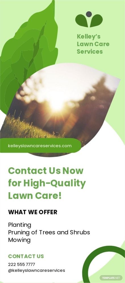 Lawn Care Rack Card Template in Word