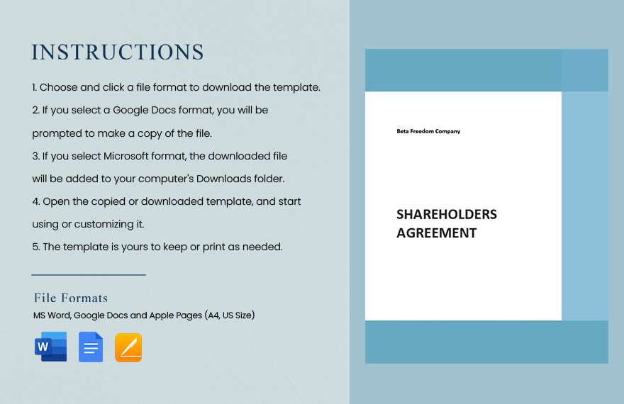 Simple Shareholders Agreement Template