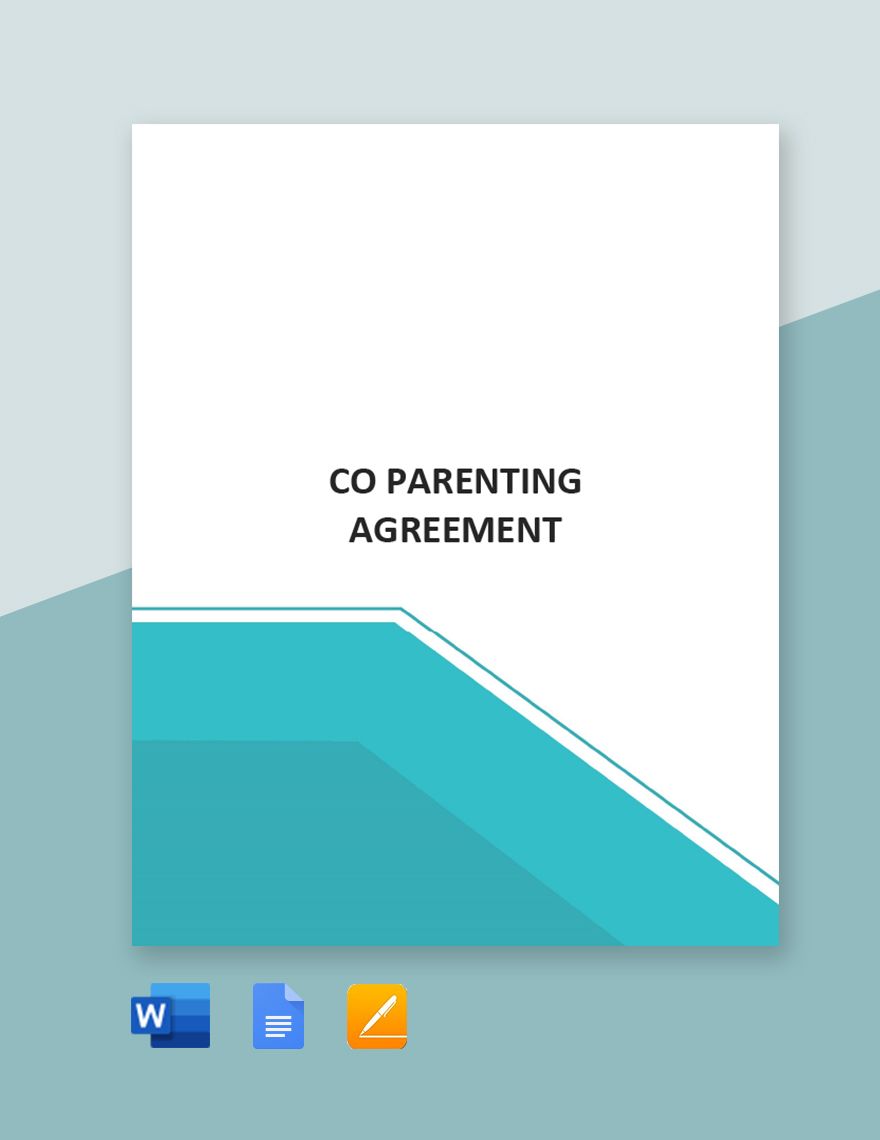 Co Parenting Agreement Template in Word, Google Docs, PDF, Apple Pages