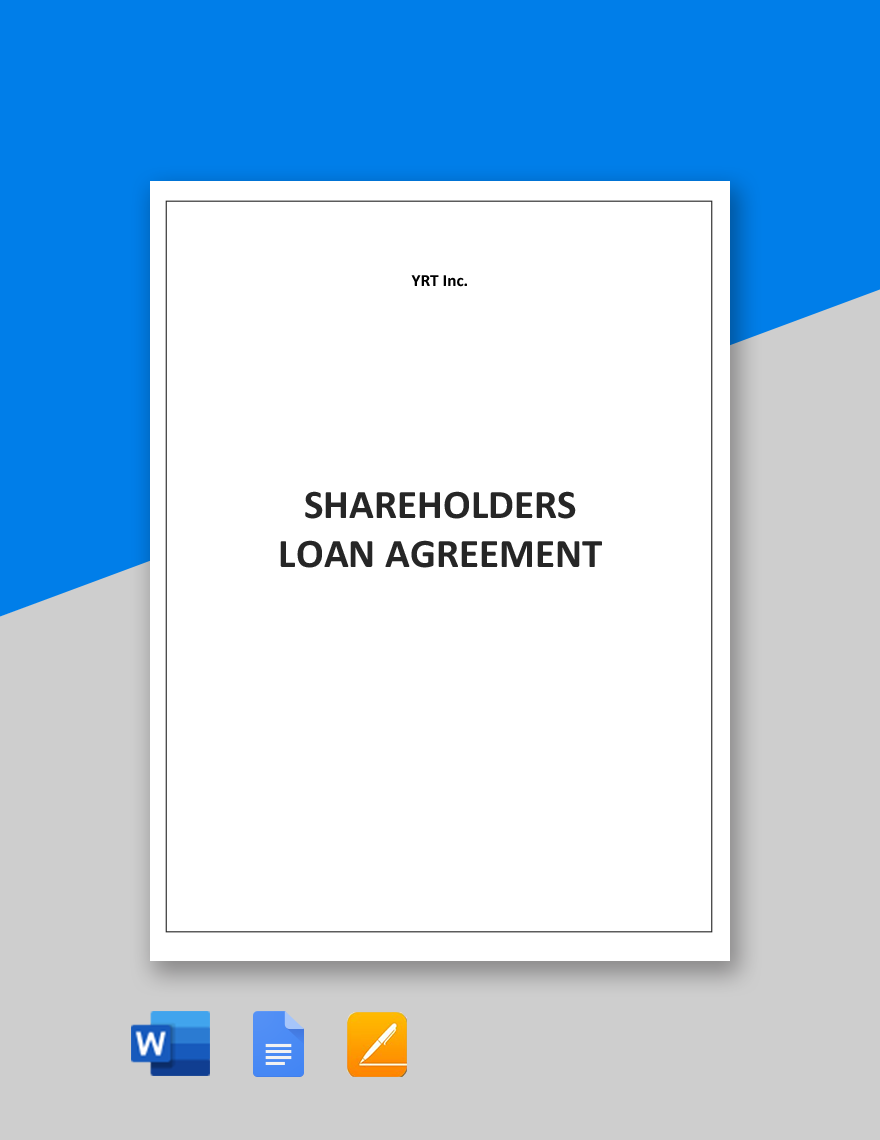 Shareholders Loan Agreement Template