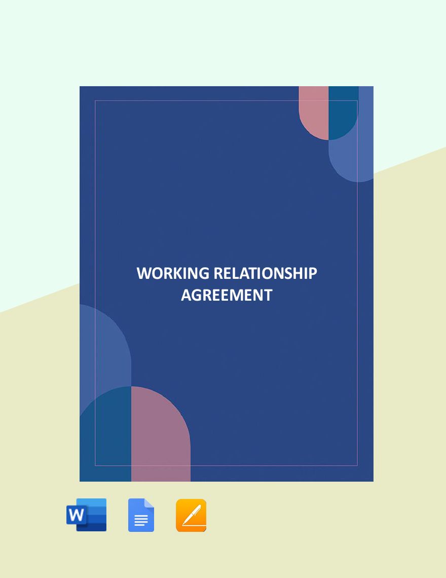 Working Relationship Agreement Template in Word, Google Docs, Apple Pages