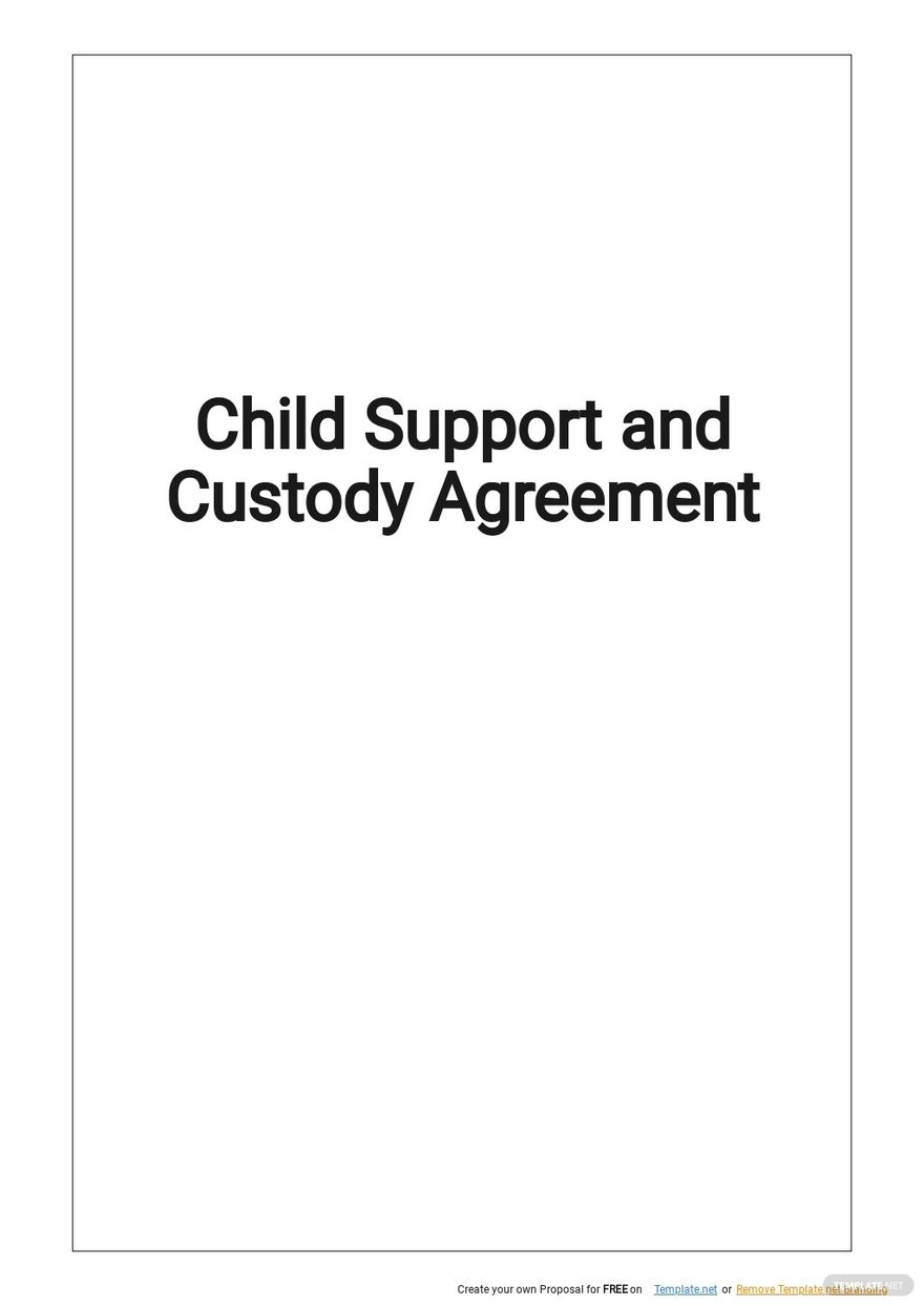 Child Support and Custody Agreement Template .jpe