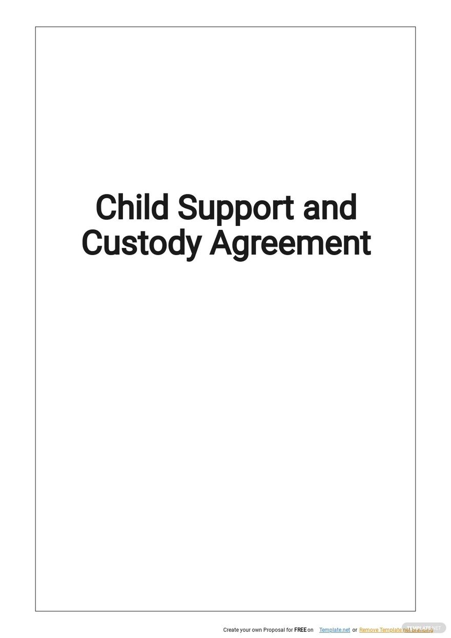 Notarized Joint Custody Agreement Template Google Docs, Word, Apple