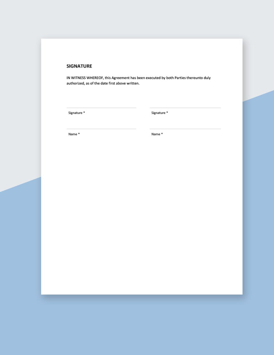 Joint Working Agreement Template