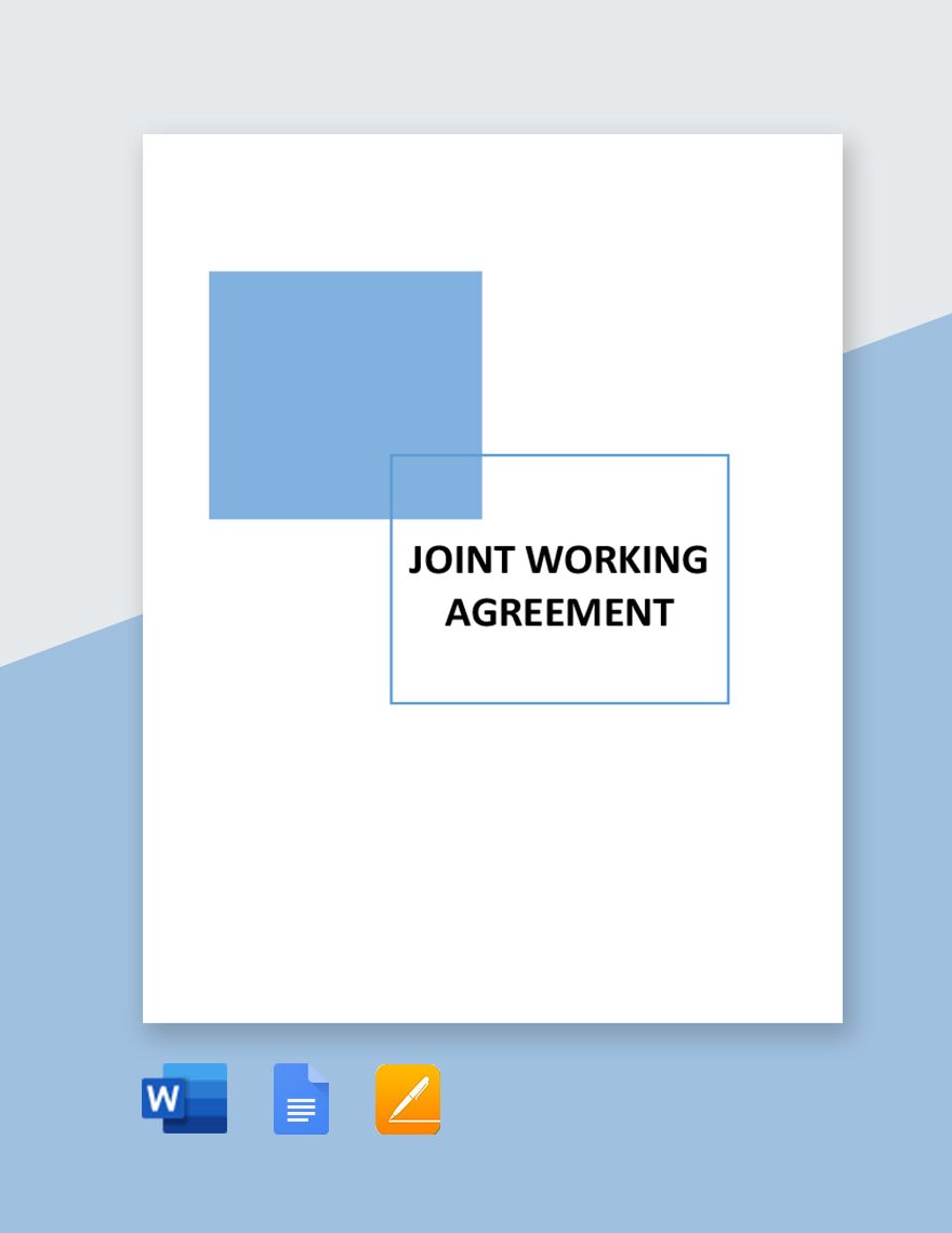 Joint Working Agreement Template