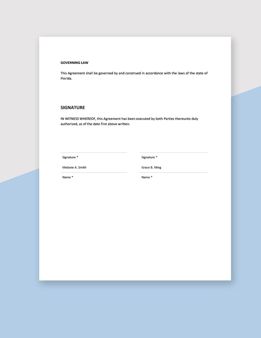 Sample Working Agreement Template