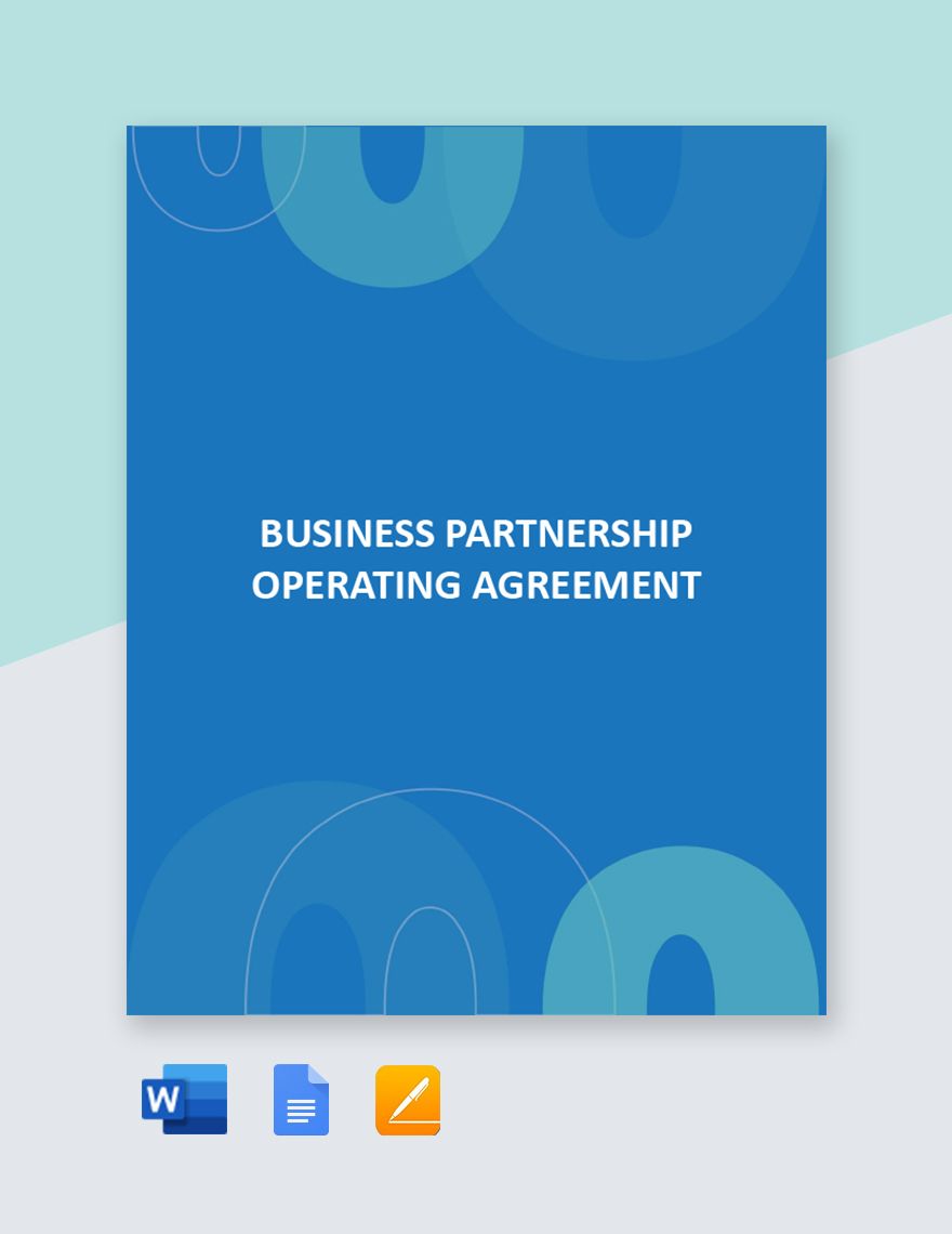 Business Partnership Operating Agreement Template