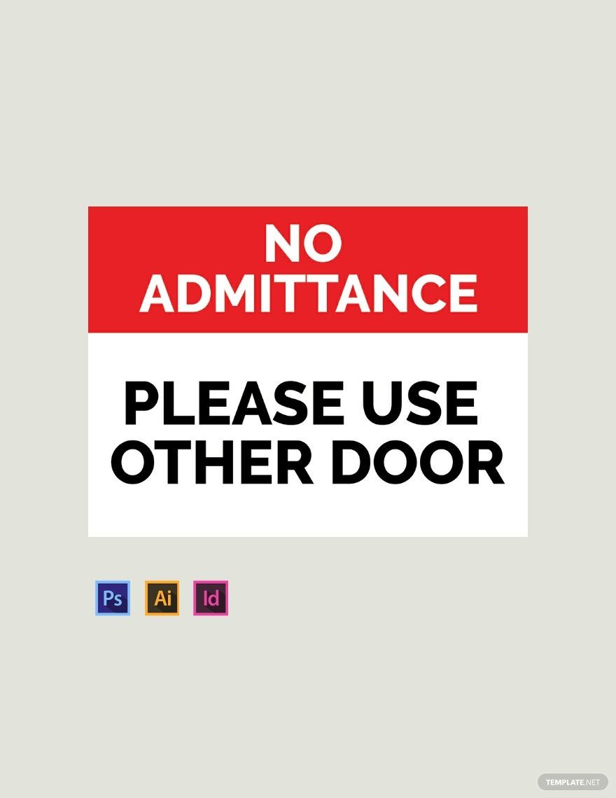 Door Sign Template in Illustrator, PSD, InDesign