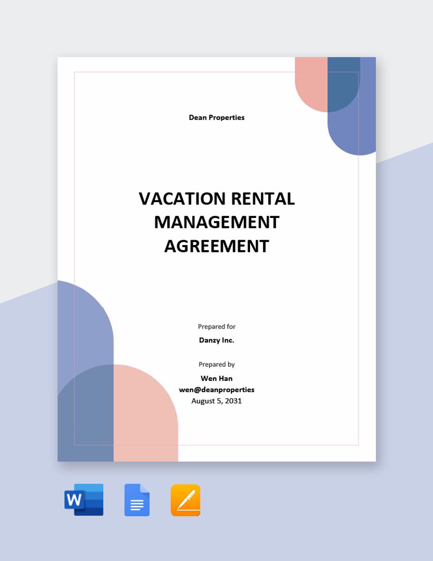 Property Management Templates In Word FREE Download Template