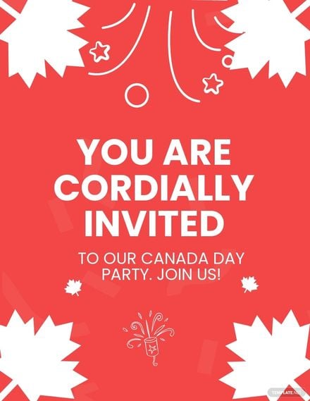 Canada Day Party Invitation Template