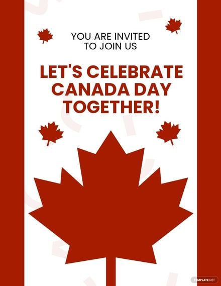 Canada Day Invitation Flyer Template
