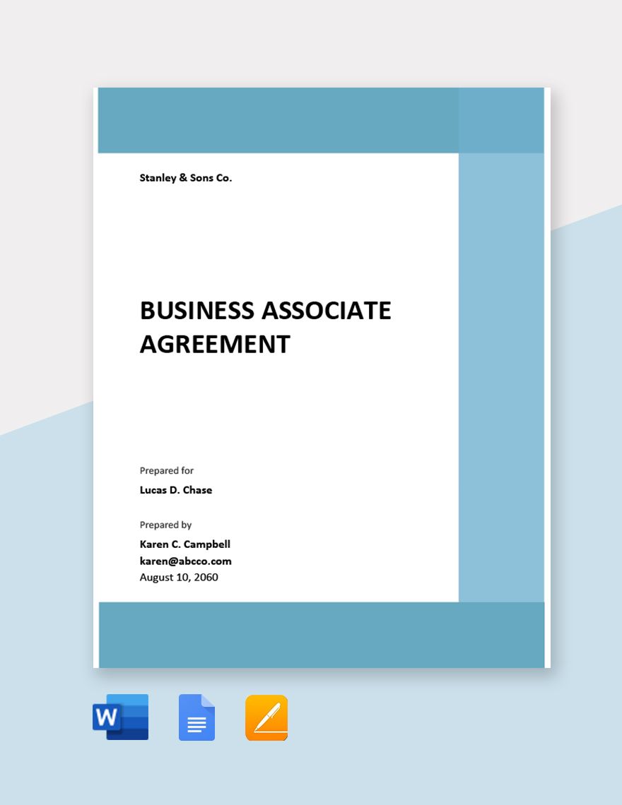 Basic Business Associate Agreement Template