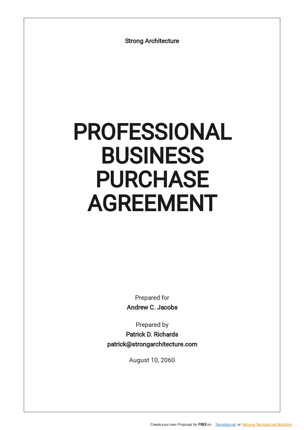 10+ Business Purchase Agreement Templates Free Downloads