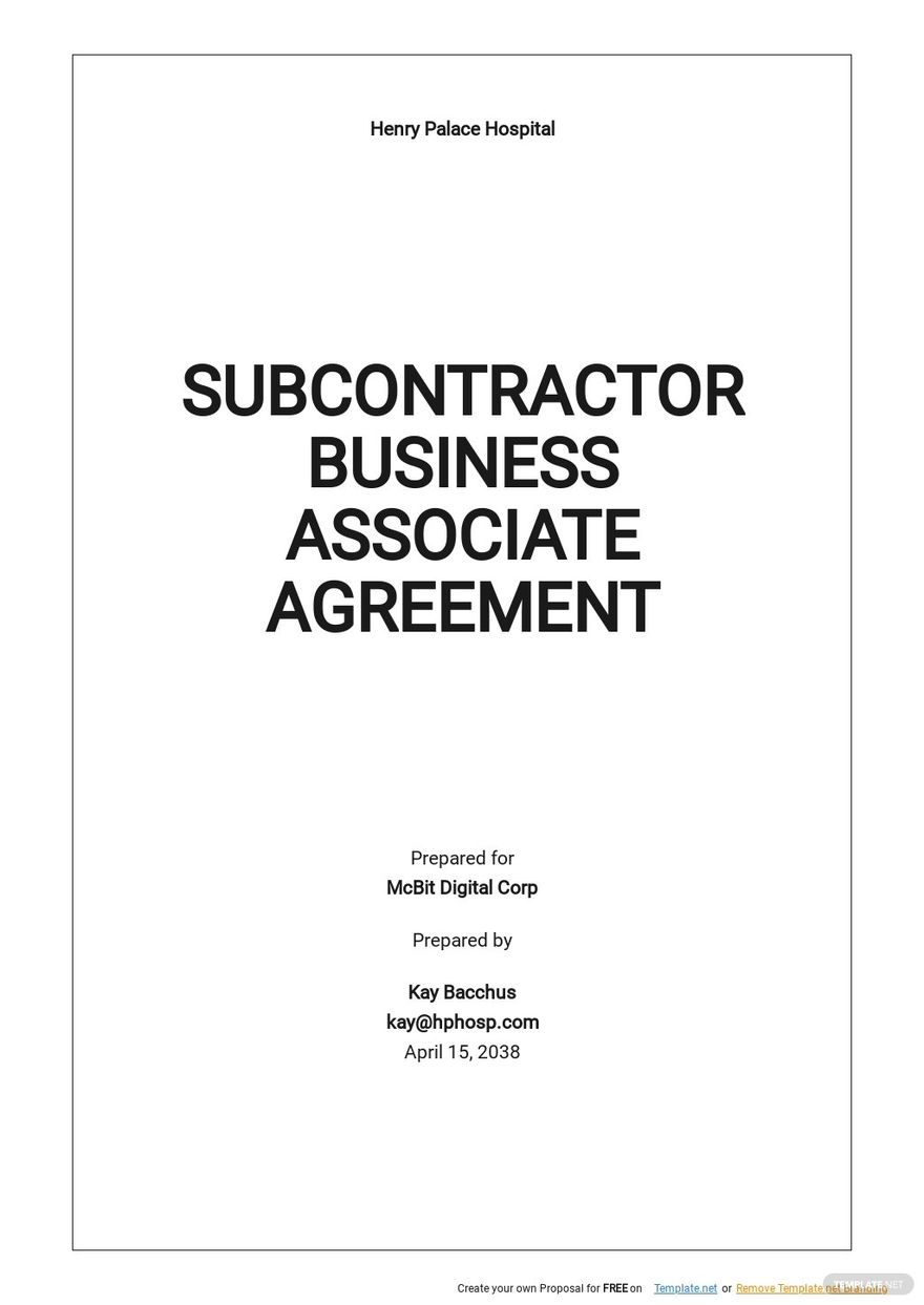 Subcontractor Business Associate Agreement Template.jpe