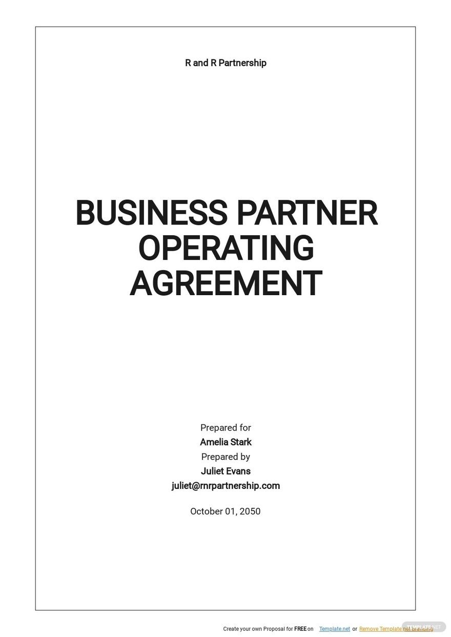 Free Silent Partner Agreement Template Template net