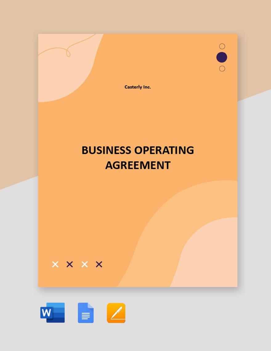 Free Sample Business Operating Agreement Template in Word, Google Docs, Apple Pages