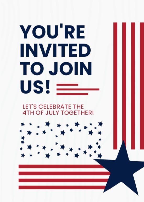 Printable 4th Of July Invitations