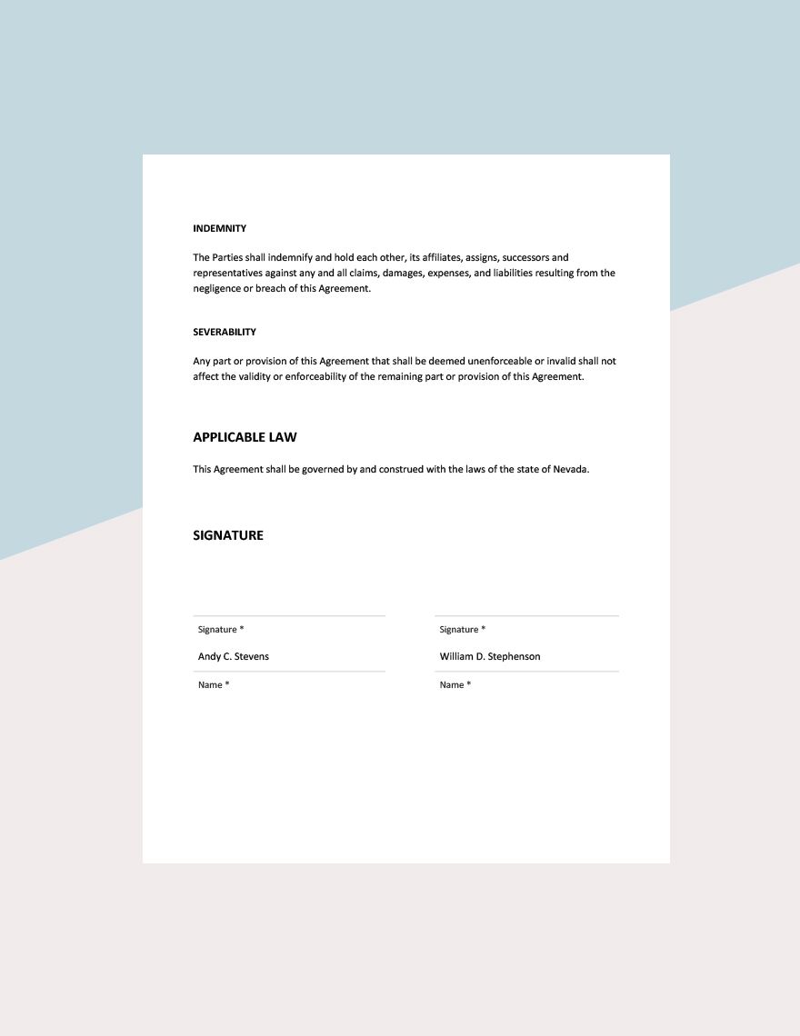 Simple Property Management Agreement Template