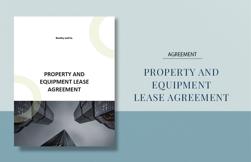 Property And Equipment Lease Agreement Template