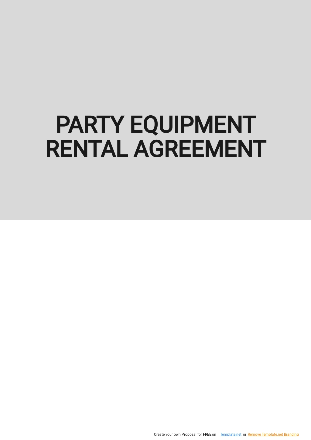 business plan for party equipment rental