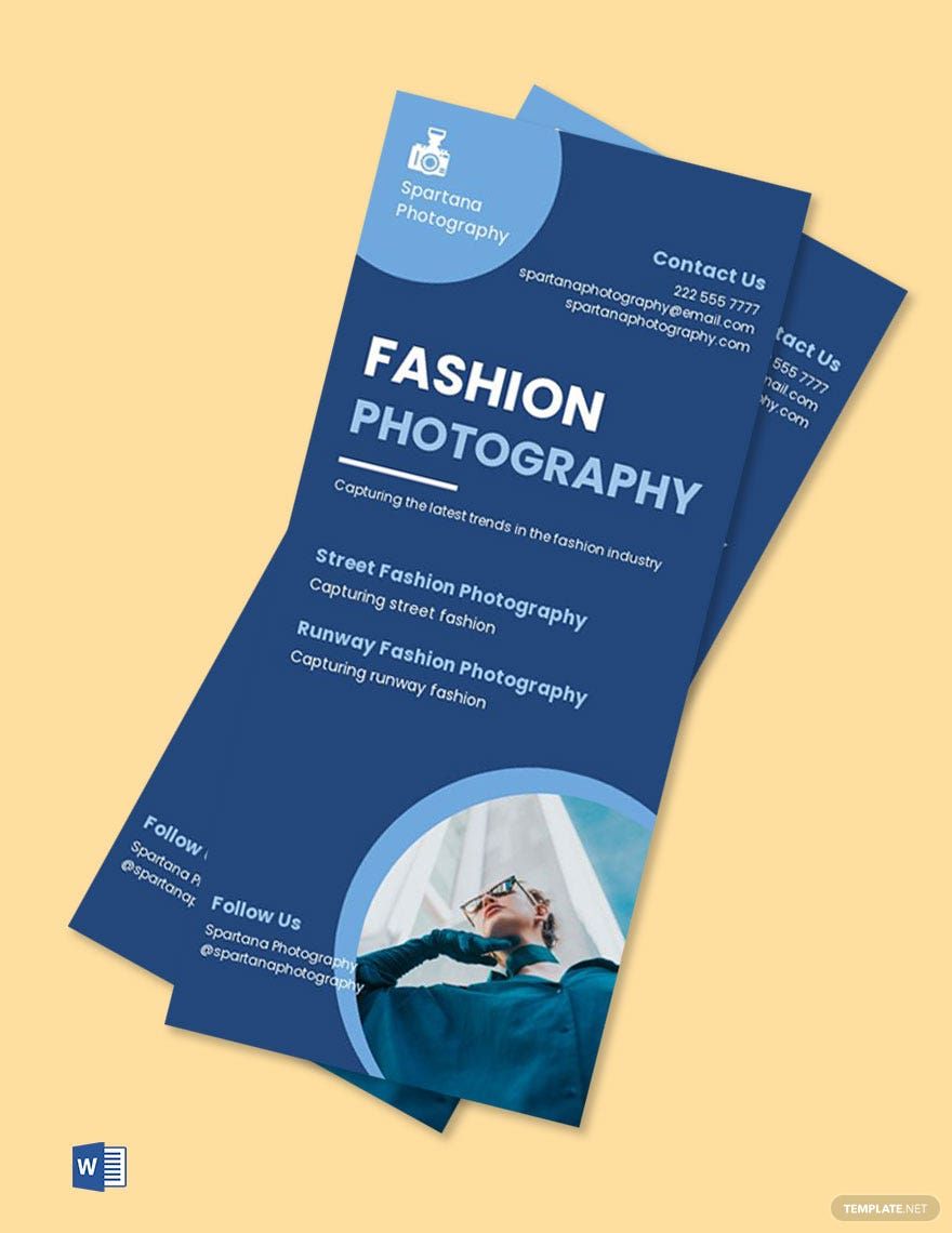 Fashion Photography DL Card Template
