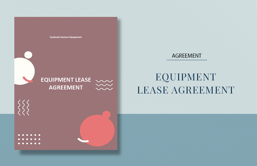 Simple Equipment Lease Agreement Template