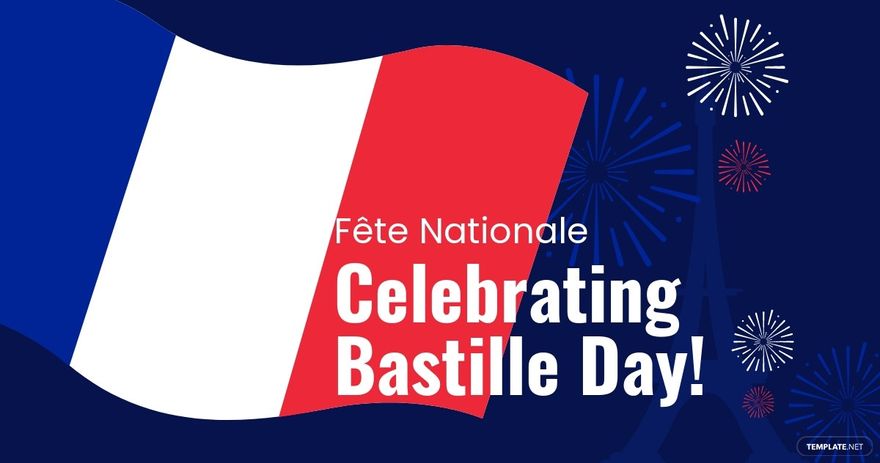 Free Bastille Day Celebration Facebook Post Template