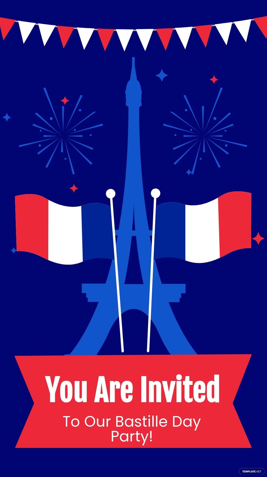 Free Bastille Day Party Instagram Story Template