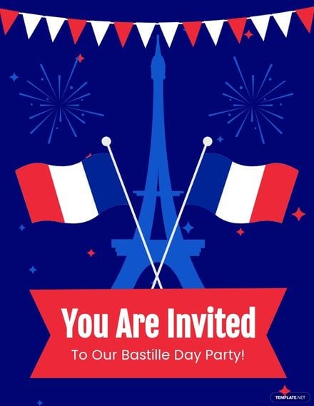 Free Bastille Day Party Flyer Template